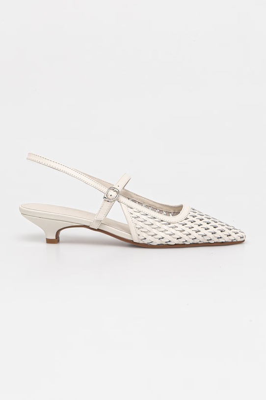 Answear.LAB szpilki skórzane szpic beżowy SH-D24019-3607A.hak