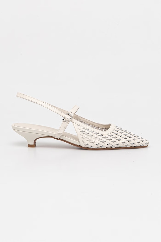 Answear.LAB szpilki skórzane szpic beżowy SH-D24019-3607A.hak