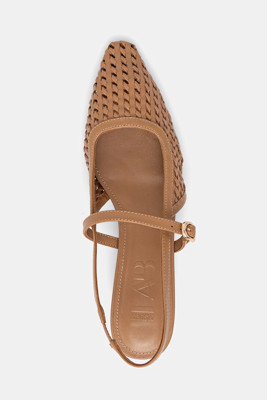 Answear.LAB szpilki skórzane brązowy SH-D24019-3607A.hak