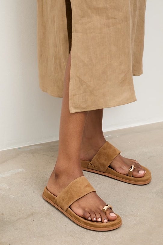 Answear.LAB klapki zamszowe SH-L24088-1969A.hak