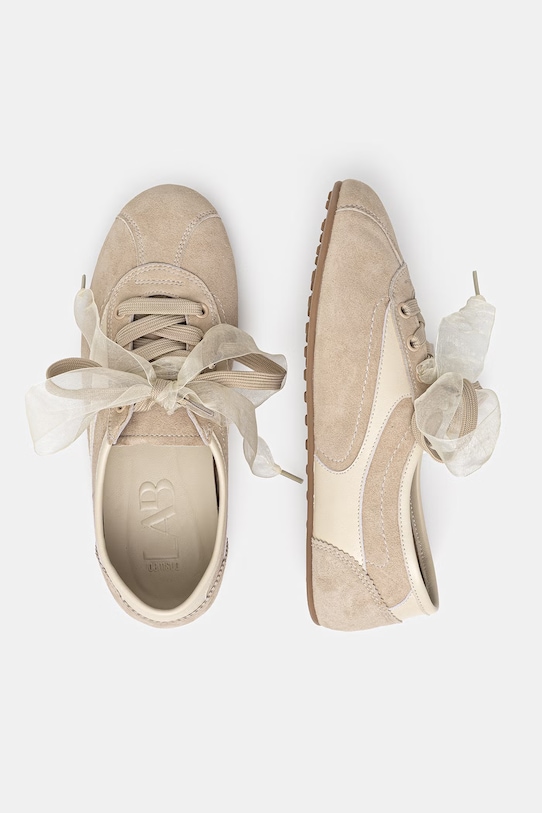Σουέτ sneakers Answear.LAB POWDER ROSE ZARA.hak μπεζ WS26