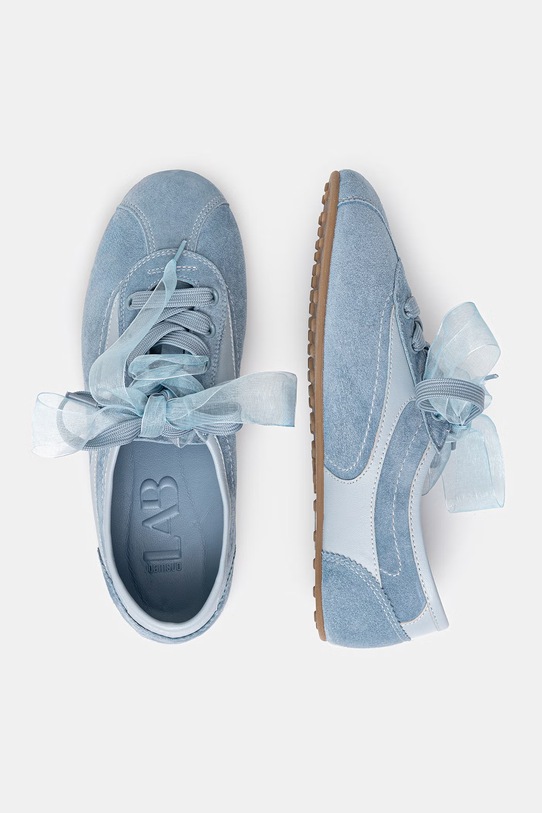 Answear.LAB sneakers din piele întoarsă POWDER NUDE ZARA.hak albastru WS26