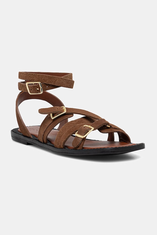 Answear.LAB sandały damskie zamszowe WS26-OBD011 brązowy WS26