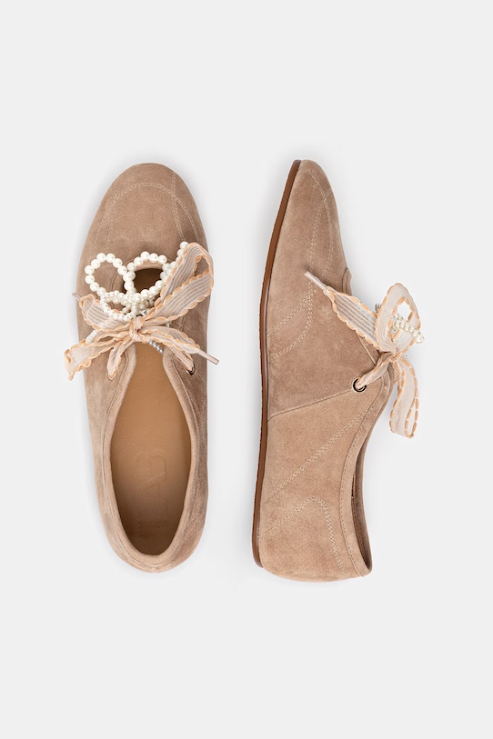Semišové baleríny Answear.LAB LT263-2.cjk béžová WS26