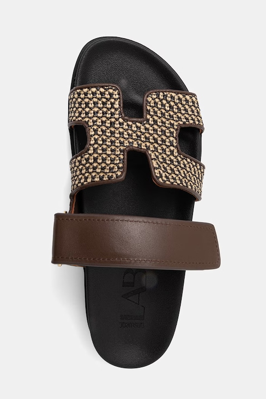 Answear.LAB klapki skórzane brązowy LT9521B-90.cjk