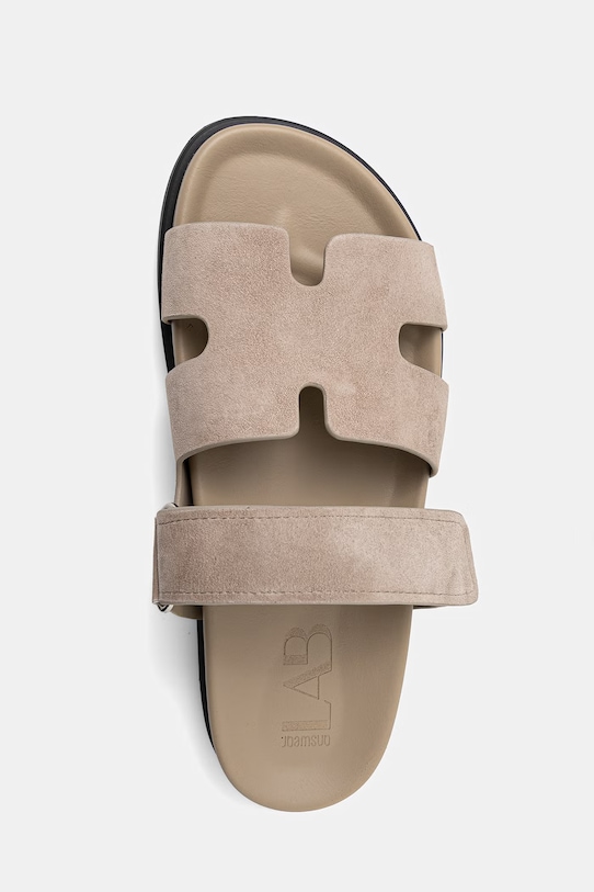 Answear.LAB klapki zamszowe LT592L-97.cjk beżowy