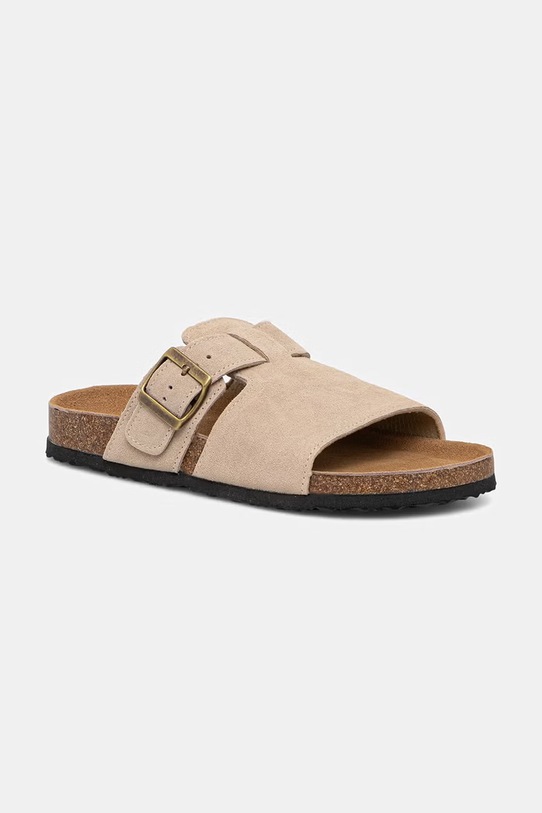 Answear.LAB klapki damskie zamszowe WS26-OBD043 beżowy WS26