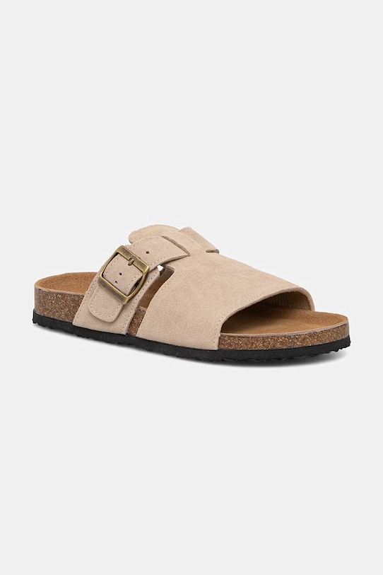 Answear.LAB klapki damskie zamszowe WS26-OBD043 beżowy WS26