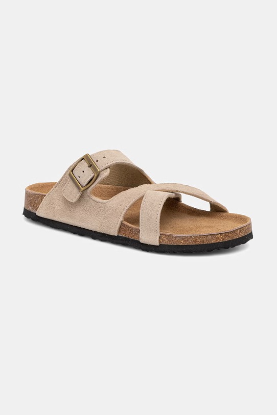 Answear.LAB klapki damskie zamszowe WS26-OBD044 beżowy WS26