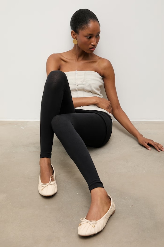 Answear.LAB baleriny skórzane beżowy WS26-OBD048