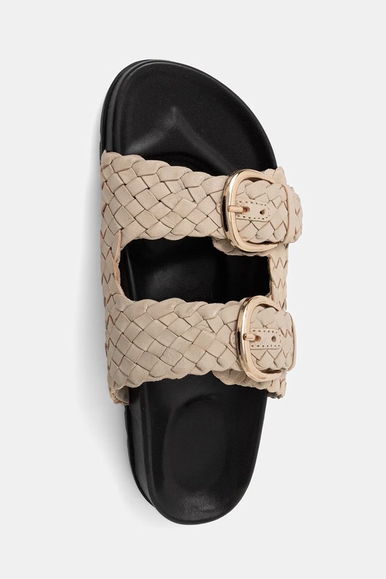 Answear.LAB klapki skórzane beżowy RSP-11757.ijk