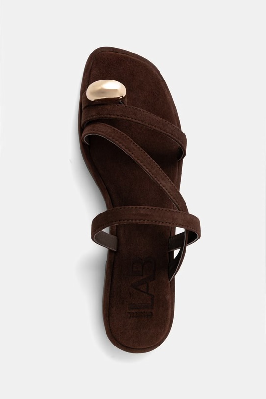 Answear.LAB klapki zamszowe brązowy RSP-11772.ijk