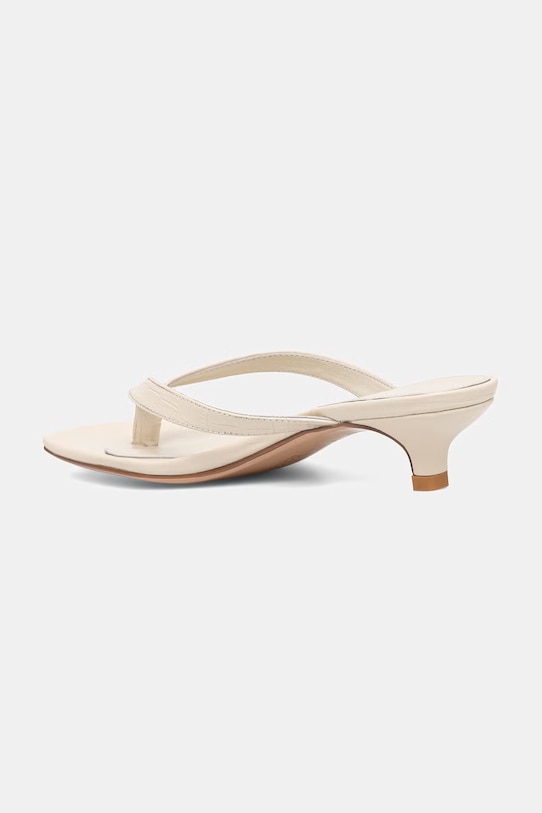 Obuwie Answear.LAB klapki damskie skórzane WS26-OBD061 beżowy