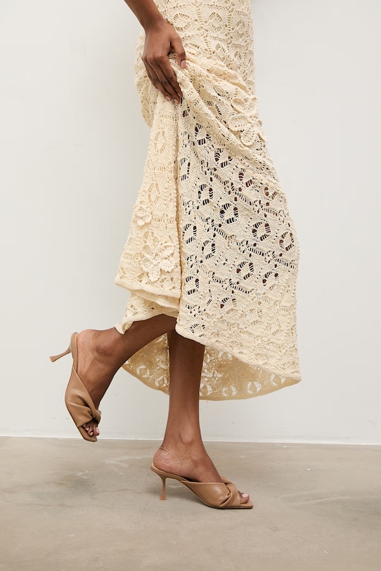 Answear.LAB pantofle dámské kožené hnědá WS26-OBD067