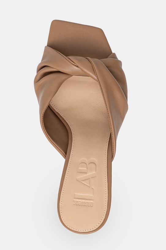 Answear.LAB klapki damskie skórzane brązowy WS26-OBD067