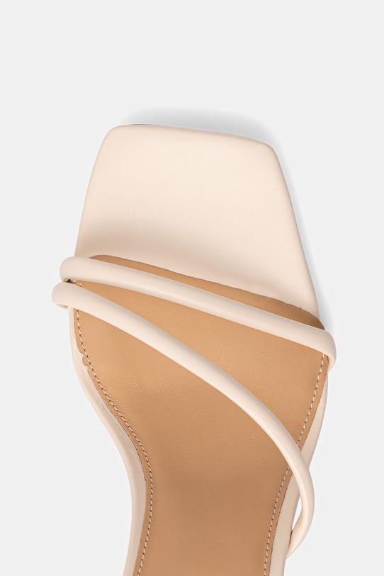 Answear.LAB sandały skórzane WS26-OBD068 beżowy