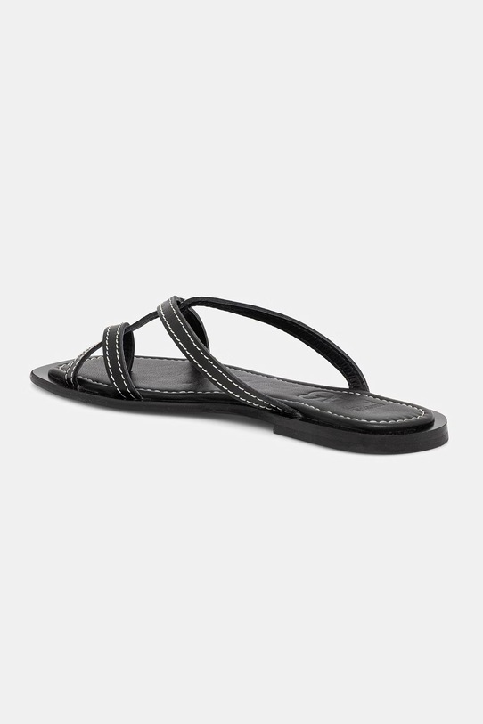 Obuwie Answear.LAB japonki na płaskim obcasie damskie skórzane WS26-OBD078 czarny