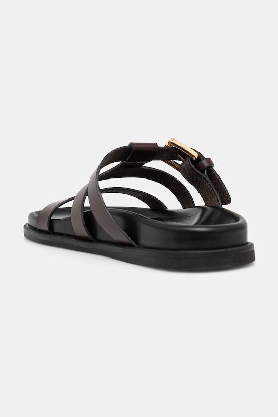 Obuwie Answear.LAB klapki skórzane 156-26.tjk brązowy