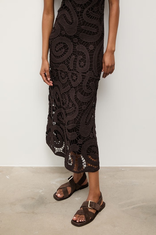 Answear.LAB sandały zamszowe płaski brązowy 3101-62.tjk