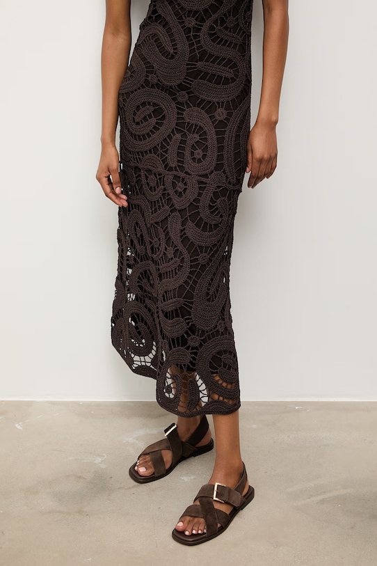 Answear.LAB sandały zamszowe płaski brązowy 3101-62.tjk