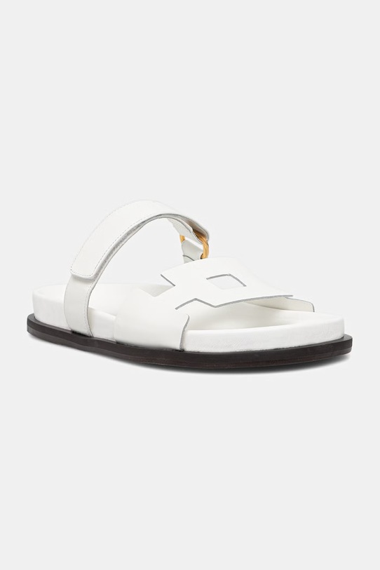 Answear.LAB klapki na płaskim obcasie damskie skórzane WS26-OBD084 biały WS26