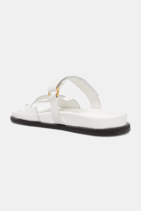 Answear.LAB Σαγιονάρες με επίπεδο τακούνι Γυναικείες δερμάτινες λευκό WS26-OBD084