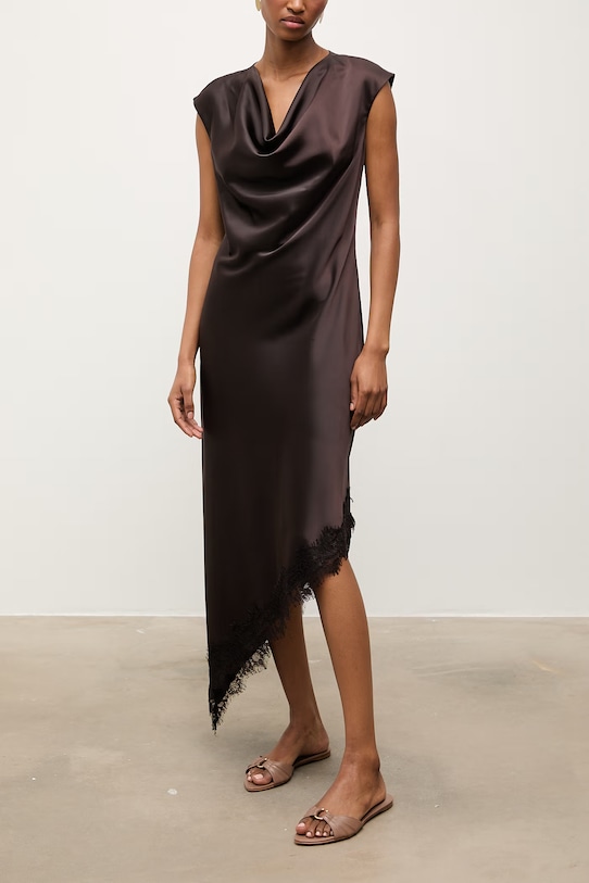 Answear.LAB dámske kožené šľapky na plochej podrážke hnedá WS26-OBD085