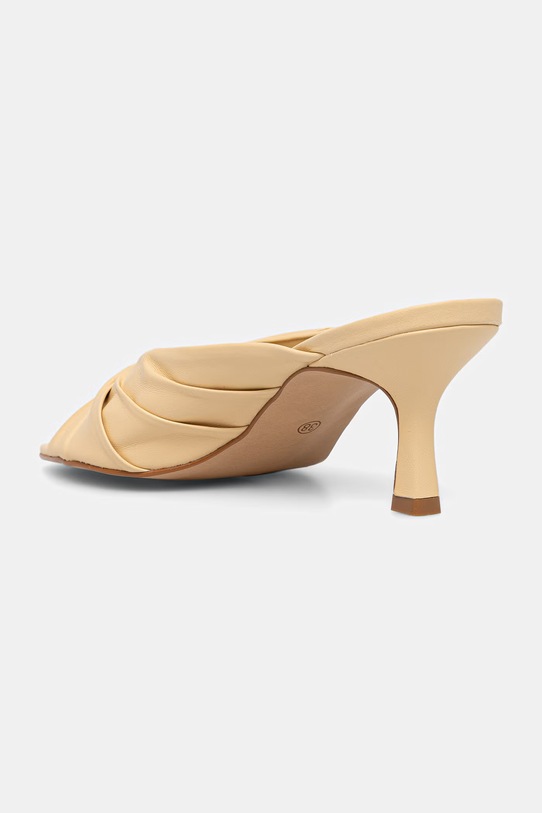 Answear.LAB klapki na szpilce damskie skórzane żółty WS26-OBD088