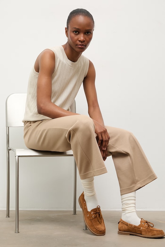 Answear.LAB mokasyny zamszowe z kolekcji Unscripted płaski brązowy LT259-1.cjk