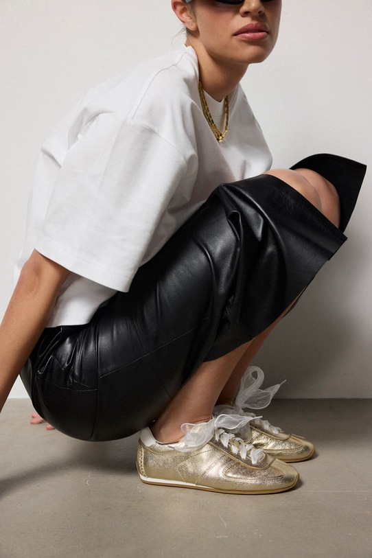 Answear.LAB sneakersy skórzane pozostałe złoty V2286-158.cjk