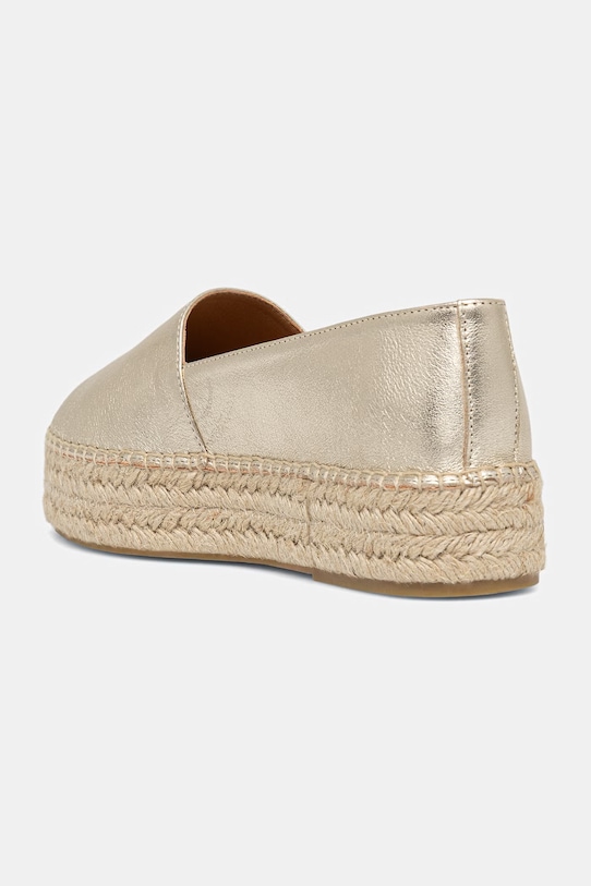 Obuwie Answear.LAB espadryle na platformie damskie skórzane WS26-OBD097 złoty