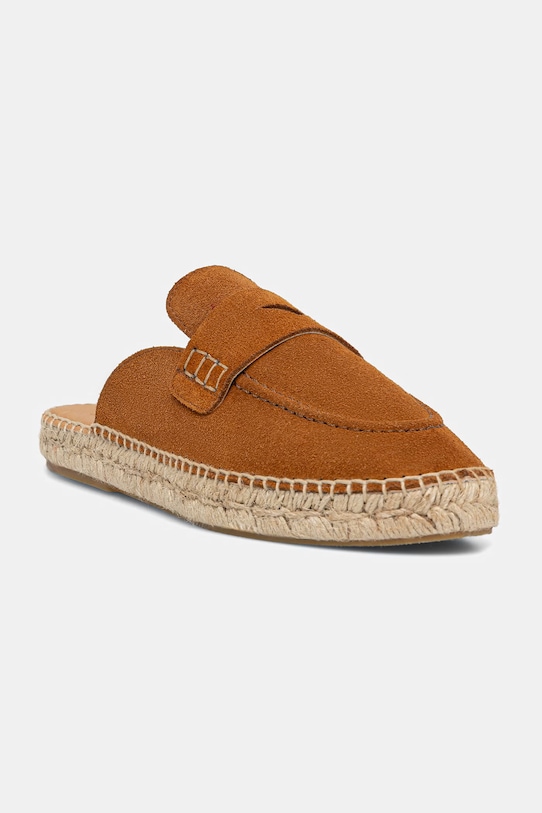 Answear.LAB klapki damskie zamszowe WS26-OBD099 brązowy WS26