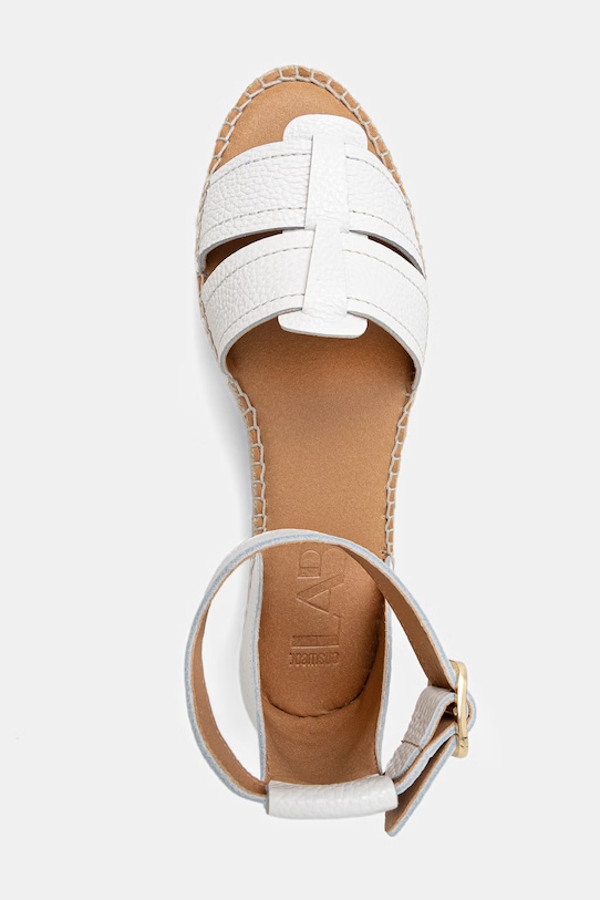 Answear.LAB sandały na platformie damskie skórzane biały WS26-OBD101