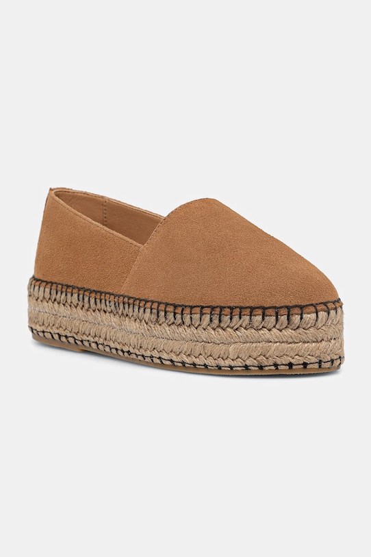 Answear.LAB espadryle na platformie damskie zamszowe WS26-OBD103 brązowy WS26