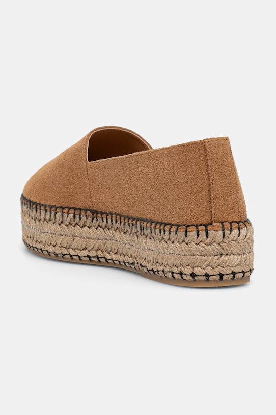 Obuwie Answear.LAB espadryle na platformie damskie zamszowe WS26-OBD103 brązowy