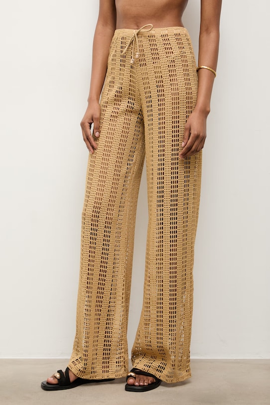 Plážové kalhoty Answear.LAB hnědá WS26-OPD003