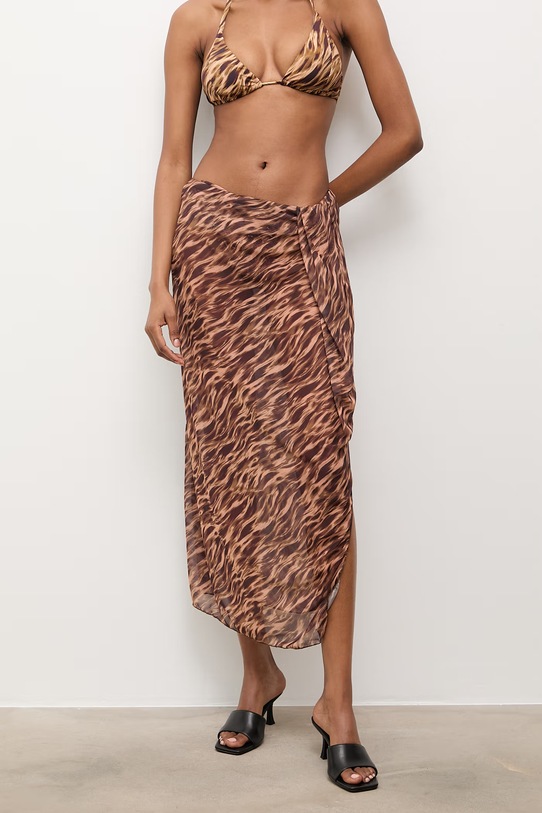 Answear.LAB spódnica plażowa damska brązowy WS26-OPD005