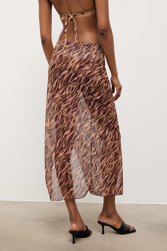 Odzież Answear.LAB spódnica plażowa damska WS26-OPD005 brązowy