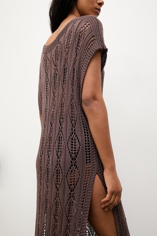 Answear.LAB sukienka plażowa damska brązowy 2510529