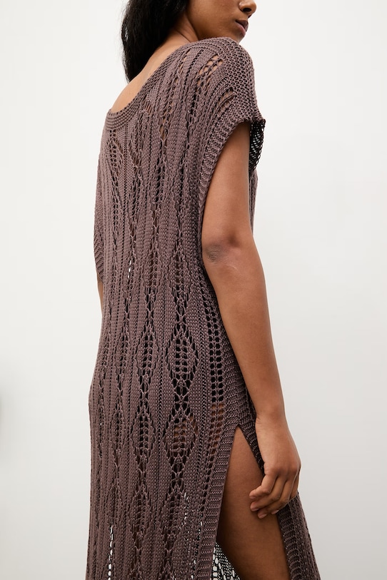 Answear.LAB sukienka plażowa damska brązowy 2510529