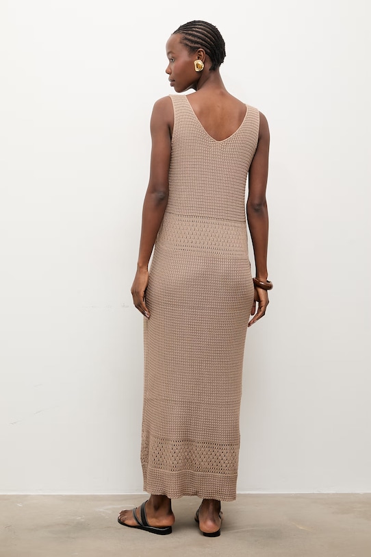 Oblečenie Answear.LAB plážové šaty dámske 2510526 béžová