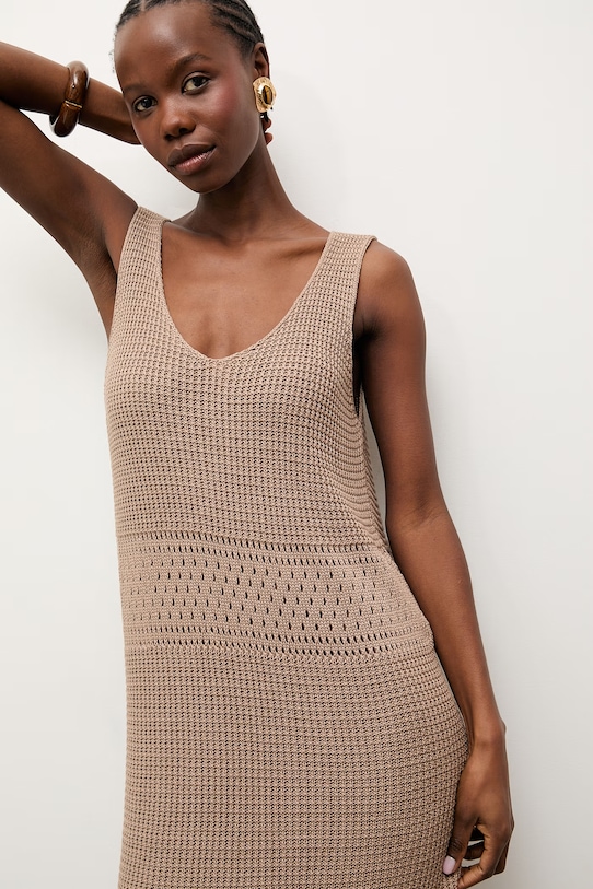 Answear.LAB plážové šaty dámske 2510526 béžová