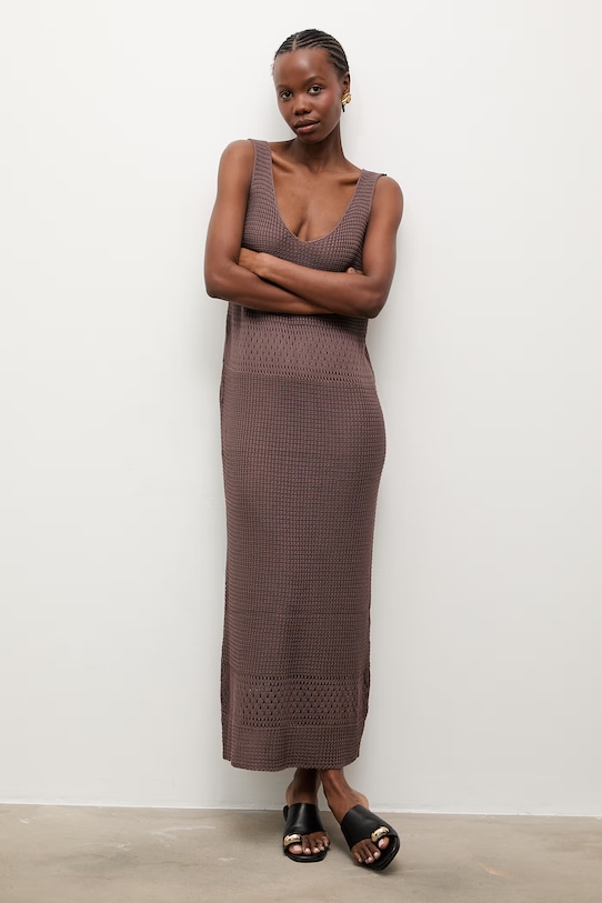 Answear.LAB rochie de plajă pentru femei 2510526 maro WS26