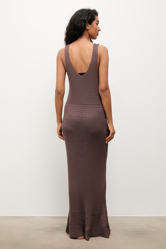 Odzież Answear.LAB sukienka plażowa damska 2510526 brązowy