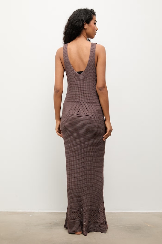 Odzież Answear.LAB sukienka plażowa damska 2510526 brązowy