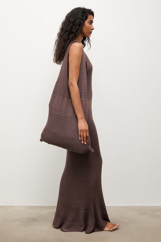 Answear.LAB sukienka plażowa damska brązowy 2510526