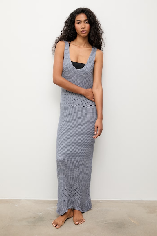 Answear.LAB sukienka plażowa damska fioletowy 2510526