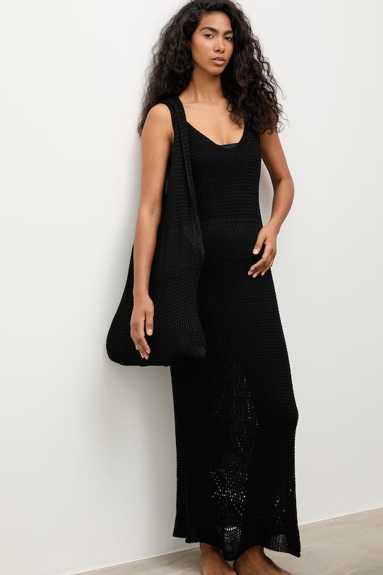 Answear.LAB sukienka plażowa damska czarny 2510526