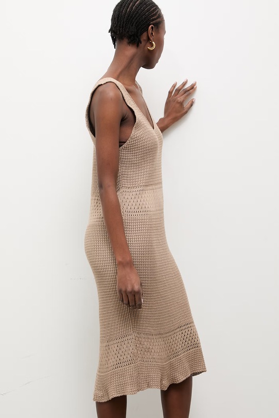Answear.LAB sukienka plażowa damska 2510525 beżowy WS26