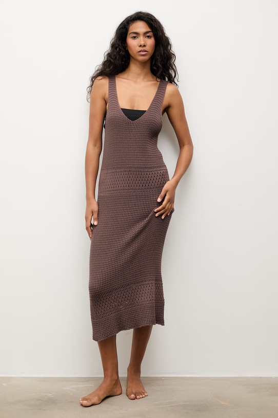 Answear.LAB sukienka plażowa damska 2510525 brązowy WS26